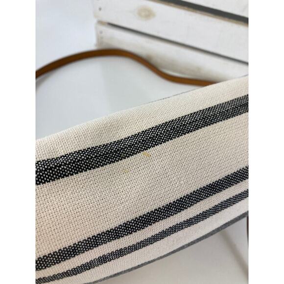 FOSSIL SMALL NAVY AND OATMEAL STRIPED CANVAS CROSSBODY BAG - Picture 6 of 15